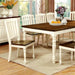 HARRISBURG Vintage White/Dark Oak Dining Table w/ 18" Butterfly Leaf - Royal Furniture & Gifts (MI) - Multi Location