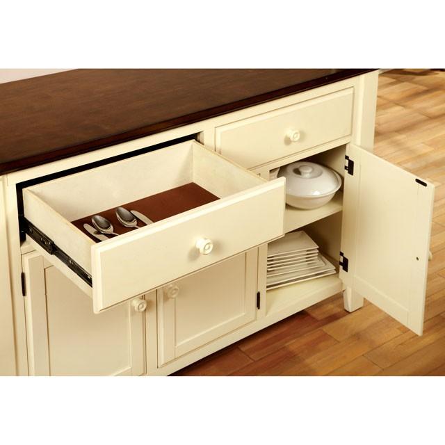 HARRISBURG Vintage White/Dark Oak Server - Royal Furniture & Gifts (MI) - Multi Location