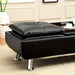 HAUSER II Black/Chrome Ottoman, Black - Royal Furniture & Gifts (MI) - Multi Location