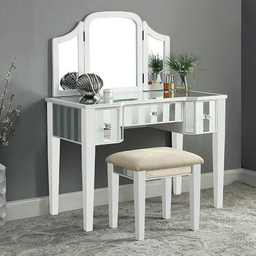 Cyndi White Vanity w/ Stool - Royal Furniture & Gifts (MI) - Multi Location