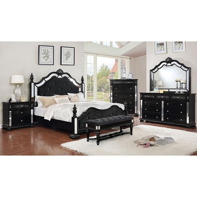 Azha Black Bench - Royal Furniture & Gifts (MI) - Multi Location