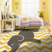BARON 5' X 8', Area Rug, Elephant, Yellow/Gray - Royal Furniture & Gifts (MI) - Multi Location