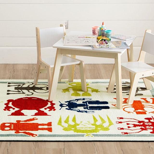 BARON 5' X 8', Area Rug, Robots, Multi/Ivory - Royal Furniture & Gifts (MI) - Multi Location