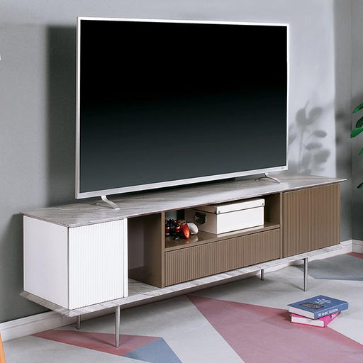 BLAIR 70" TV Console, White/Champagne/Gray - Royal Furniture & Gifts (MI) - Multi Location