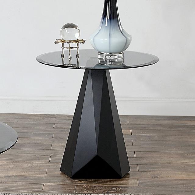 BISHOP End Table, Black/Gray - Royal Furniture & Gifts (MI) - Multi Location