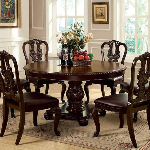 Bellagio Brown Cherry Round Dining Table - Royal Furniture & Gifts (MI) - Multi Location