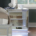 BELLADONNA Night Stand w/ LED & USB, Silver - Royal Furniture & Gifts (MI) - Multi Location