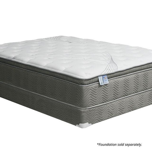 STORMIN White/Gray 13" Euro Pillow Top Mattress, Queen - Royal Furniture & Gifts (MI) - Multi Location
