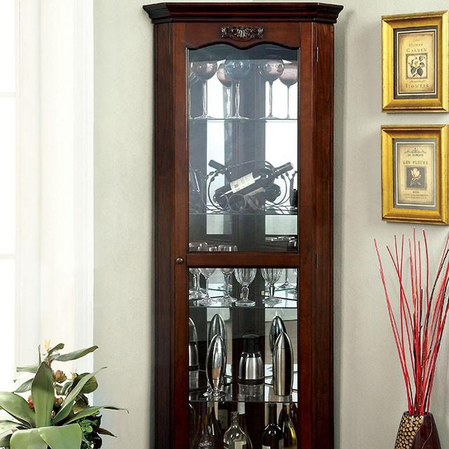 ORTLEY Walnut Curio - Royal Furniture & Gifts (MI) - Multi Location