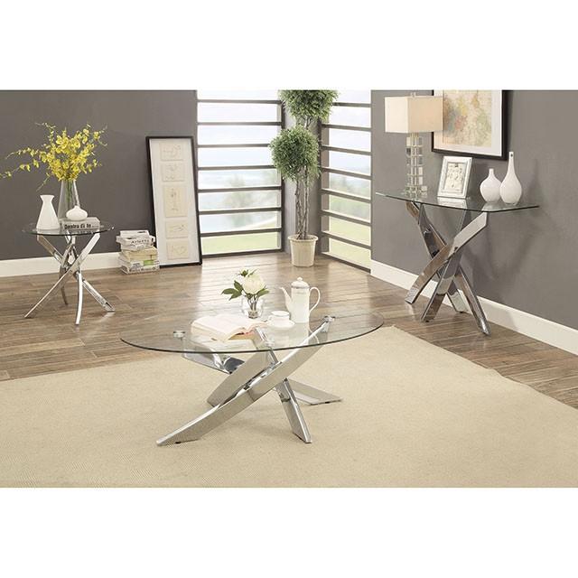 LAILA Chrome Sofa Table - Royal Furniture & Gifts (MI) - Multi Location
