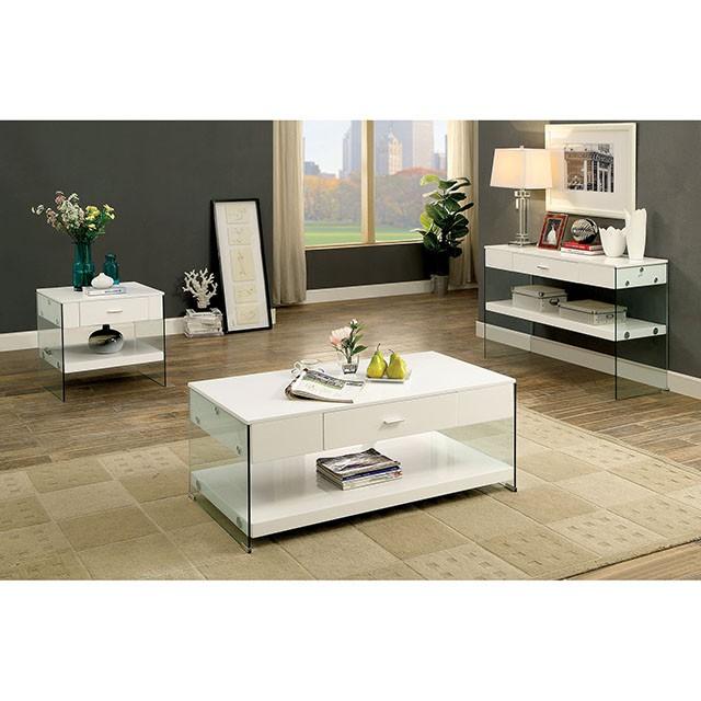 Raya White Sofa Table, White - Royal Furniture & Gifts (MI) - Multi Location