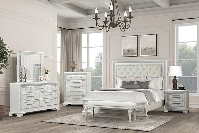 Stella Mia 4 Pc 5 Pc Queen Bedroom Set White - Royal Furniture & Gifts (MI) - Multi Location