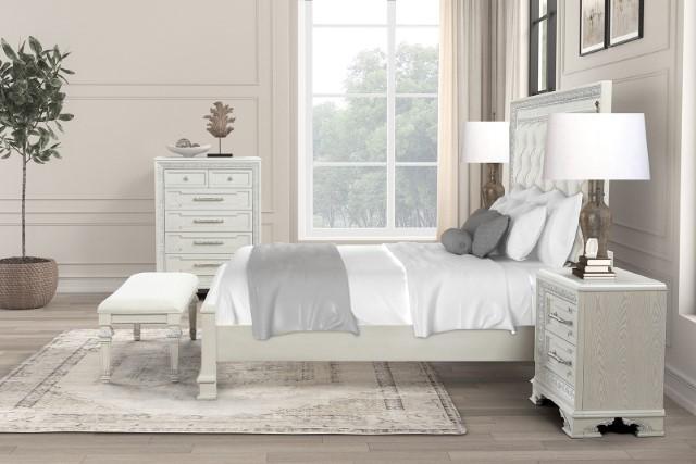 Stella Mia 4 Pc 5 Pc Queen Bedroom Set White - Royal Furniture & Gifts (MI) - Multi Location