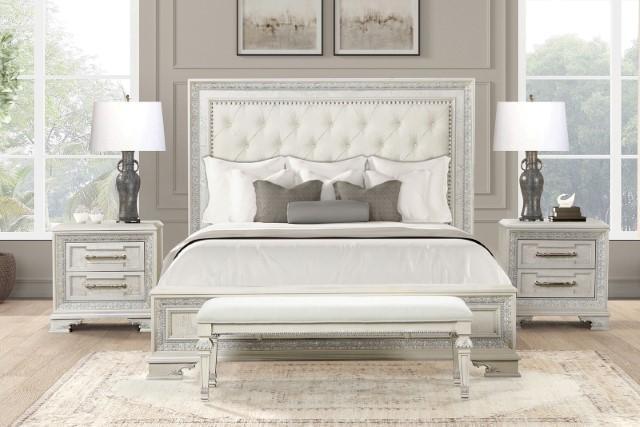 Stella Mia 4 Pc 5 Pc Queen Bedroom Set White - Royal Furniture & Gifts (MI) - Multi Location