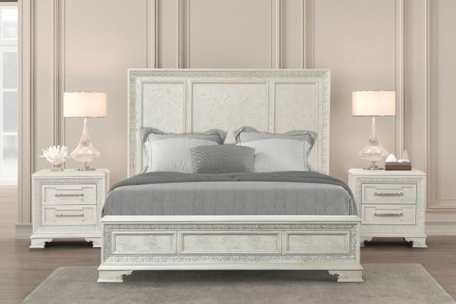 Stella Mia 4 Pc 5 Pc Queen Bedroom Set White - Royal Furniture & Gifts (MI) - Multi Location