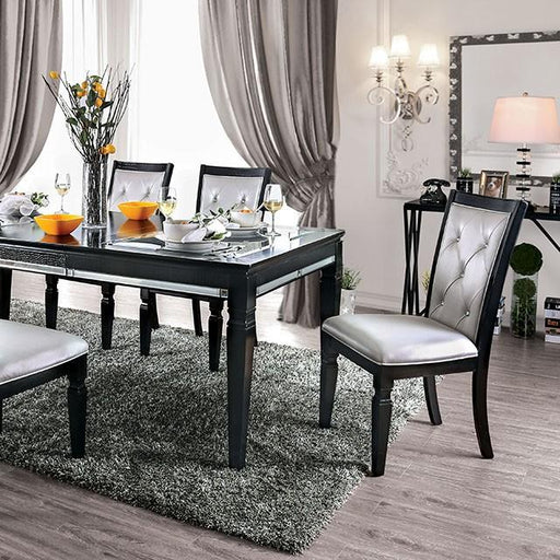 Alena Black/Silver Dining Table - Royal Furniture & Gifts (MI) - Multi Location