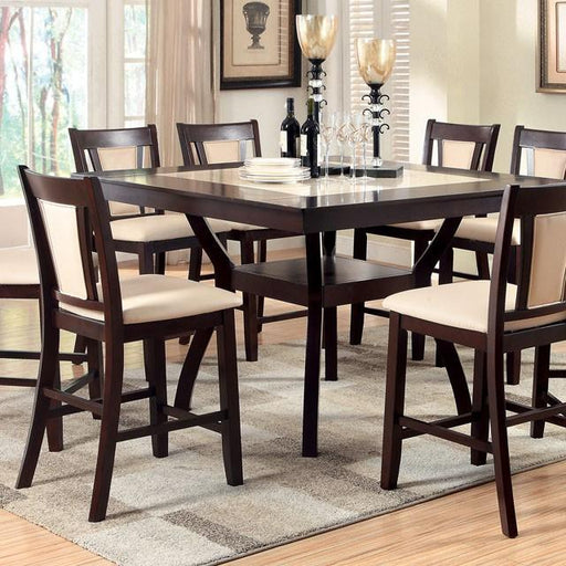 BRENT II Dark Cherry/Ivory Counter Ht. Table w/ Insert - Royal Furniture & Gifts (MI) - Multi Location