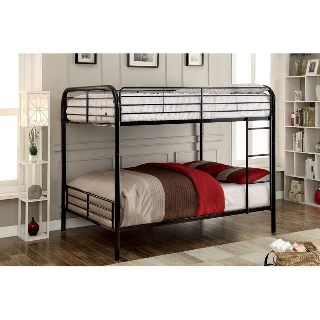 BROCKET Black Metal Full/Full Bunk Bed - Royal Furniture & Gifts (MI) - Multi Location