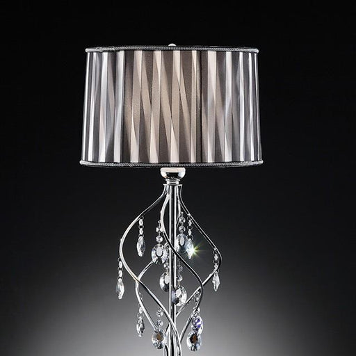 Arya Black/Chrome Table Lamp, Hanging Crystal - Royal Furniture & Gifts (MI) - Multi Location