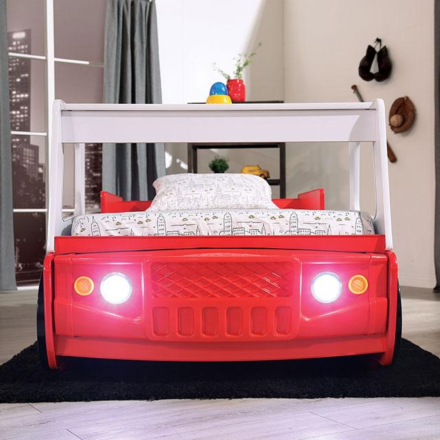 FIERSTALL Twin Bed, Red - Royal Furniture & Gifts (MI) - Multi Location