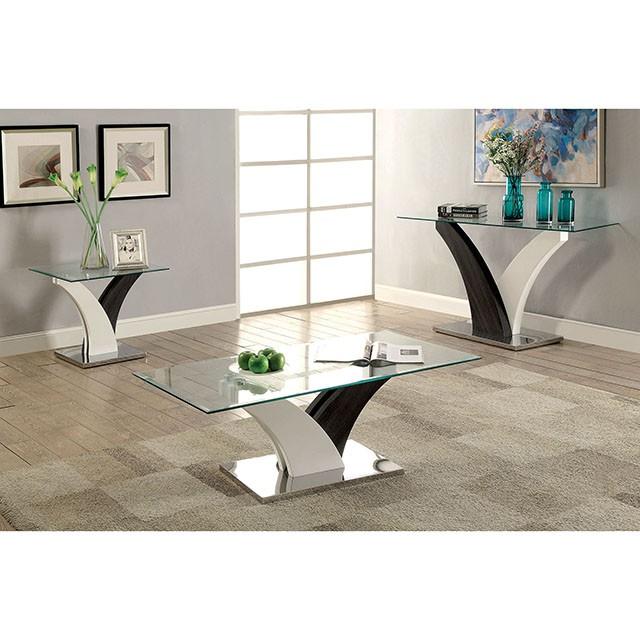 SLOANE White/Dark Gray/Chrome Sofa Table - Royal Furniture & Gifts (MI) - Multi Location