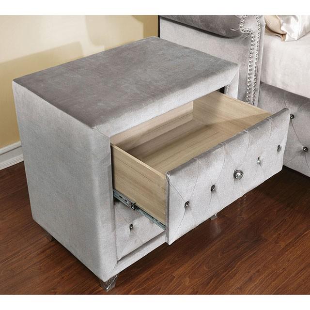 Alzir Gray Night Stand - Royal Furniture & Gifts (MI) - Multi Location