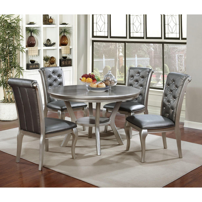 Amina Champagne Round Table - Royal Furniture & Gifts (MI) - Multi Location