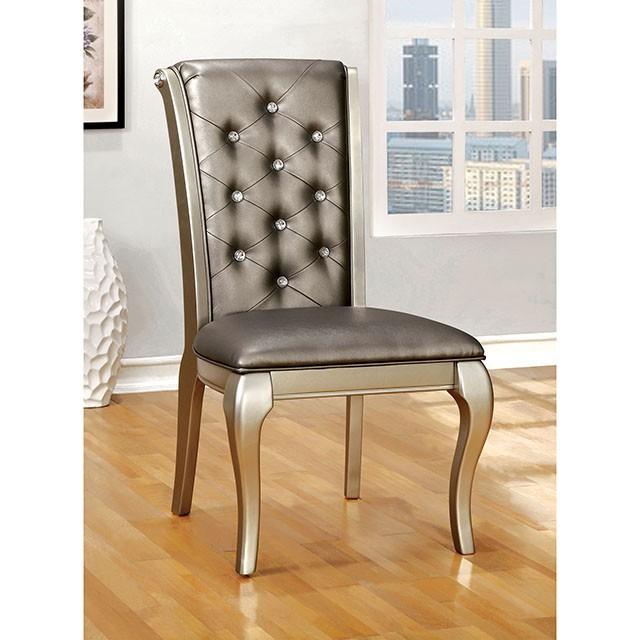 AMINA Champagne Side Chair (2/CTN) - Royal Furniture & Gifts (MI) - Multi Location