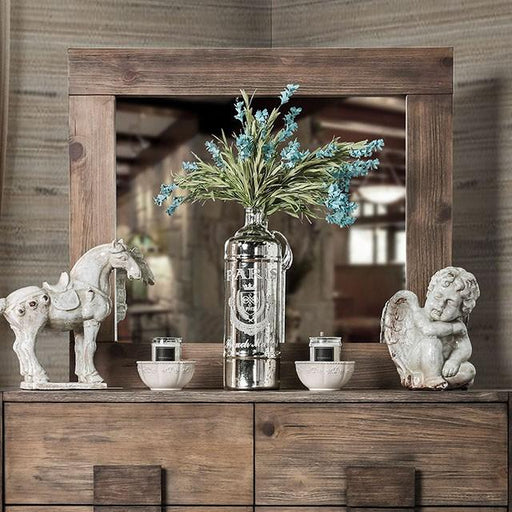 AVEIRO Rustic Natural Tone Mirror - Royal Furniture & Gifts (MI) - Multi Location