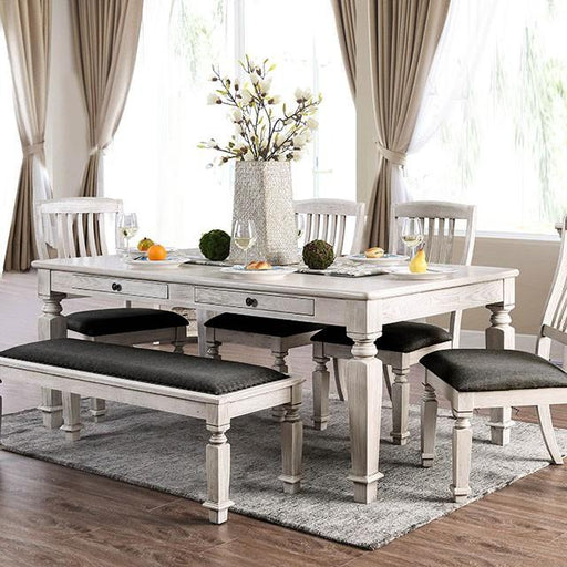Georgia Antique White/Gray Dining Table - Royal Furniture & Gifts (MI) - Multi Location