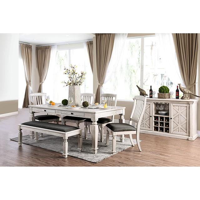 Georgia Antique White/Gray Dining Table - Royal Furniture & Gifts (MI) - Multi Location