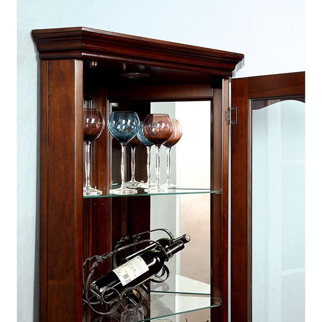 ORTLEY Walnut Curio - Royal Furniture & Gifts (MI) - Multi Location