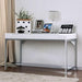 Loke White/Chrome Computer Desk - Royal Furniture & Gifts (MI) - Multi Location