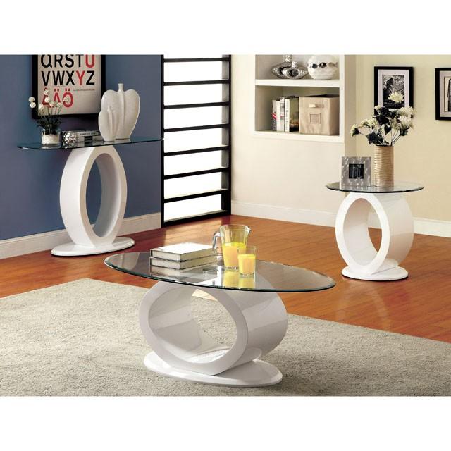 LODIA III White Sofa Table, White - Royal Furniture & Gifts (MI) - Multi Location