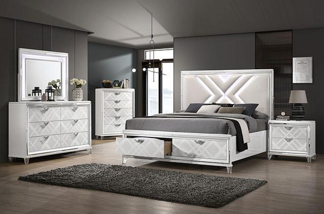 EMMELINE Night Stand w/ USB, White - Royal Furniture & Gifts (MI) - Multi Location