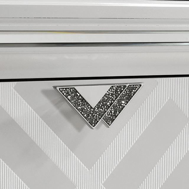 EMMELINE Night Stand w/ USB, White - Royal Furniture & Gifts (MI) - Multi Location