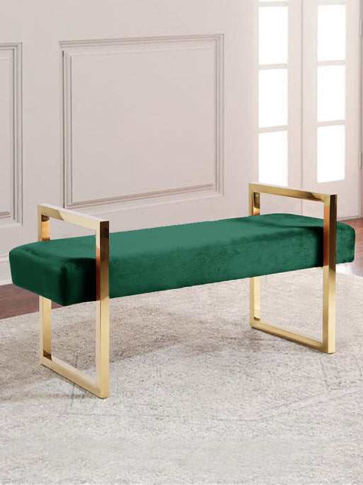 Olivia Green Velvet Bench - Royal Furniture & Gifts (MI) - Multi Location