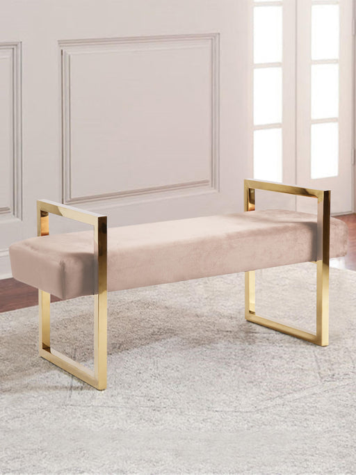 Olivia Pink Velvet Bench - Royal Furniture & Gifts (MI) - Multi Location