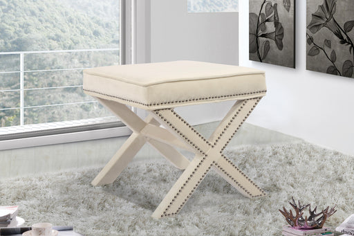 Nixon Cream Velvet Ottoman/Bench - Royal Furniture & Gifts (MI) - Multi Location
