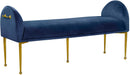 Owen Navy Velvet Bench - Royal Furniture & Gifts (MI) - Multi Location
