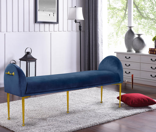 Owen Navy Velvet Bench - Royal Furniture & Gifts (MI) - Multi Location