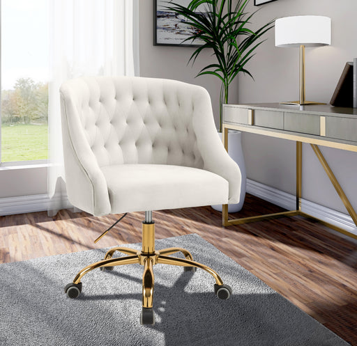 Arden Cream Velvet Office Chair - Royal Furniture & Gifts (MI) - Multi Location