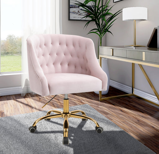 Arden Pink Velvet Office Chair - Royal Furniture & Gifts (MI) - Multi Location