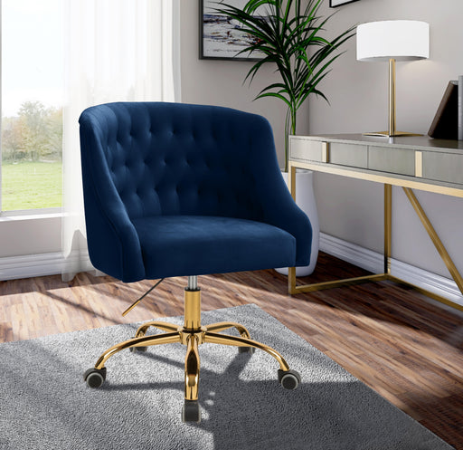 Arden Navy Velvet Office Chair - Royal Furniture & Gifts (MI) - Multi Location