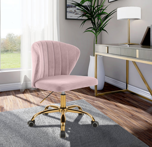 Finley Pink Velvet Office Chair - Royal Furniture & Gifts (MI) - Multi Location