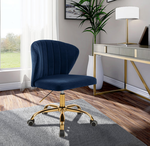 Finley Navy Velvet Office Chair - Royal Furniture & Gifts (MI) - Multi Location