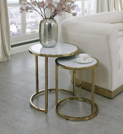 Massimo Gold End Table - Royal Furniture & Gifts (MI) - Multi Location