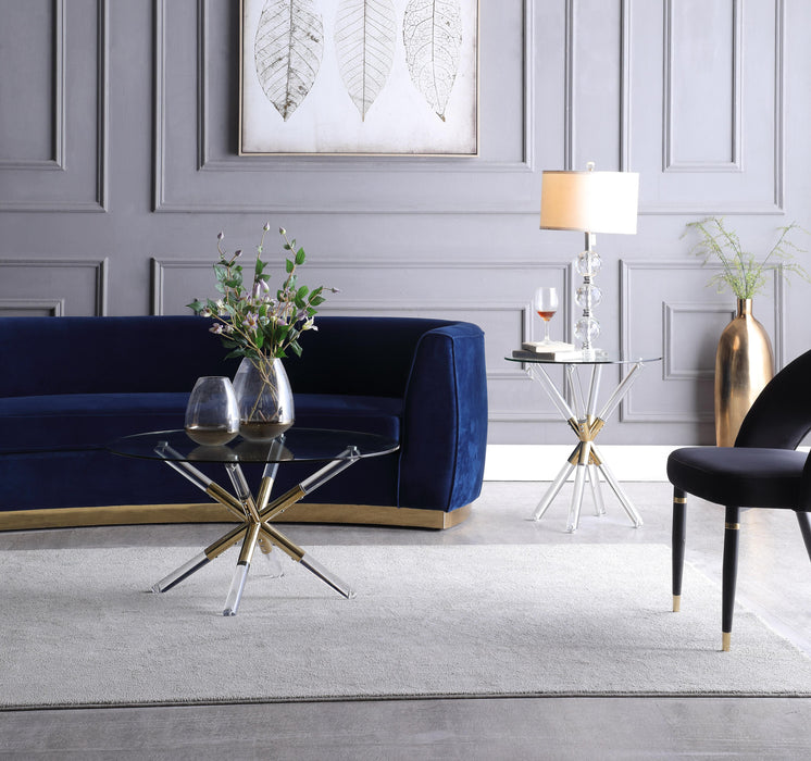 Mercury Acrylic/Gold End Table - Royal Furniture & Gifts (MI) - Multi Location