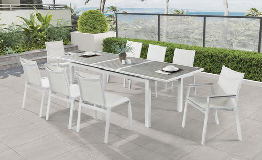 Nizuc Grey manufactured wood Outdoor Patio Extendable Aluminum Dining Table - Royal Furniture & Gifts (MI) - Multi Location
