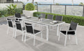 Nizuc Black Mesh Waterproof Fabric Outdoor Patio Aluminum Mesh Dining Chair - Royal Furniture & Gifts (MI) - Multi Location